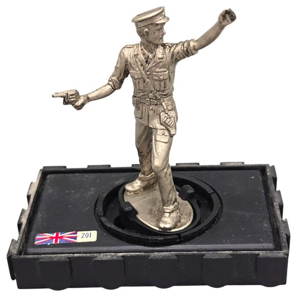 Vtg 1/32 British Military Soldier Figure Unpainted Metal Detailed Collectible - Picture 1 of 14